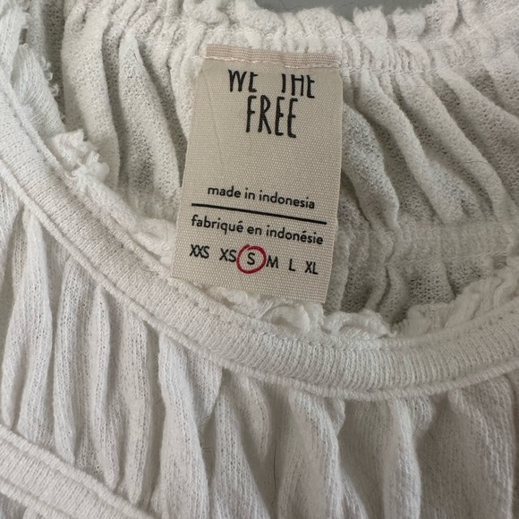 Free people white coconut size small oversized short sleeve shirt - Picture 9 of 10